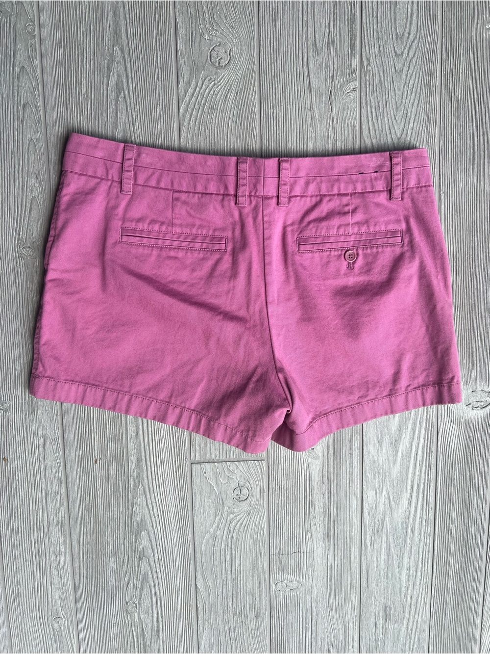 J.Crew Chino Shorts Women’s Size 12 Pink Raspberry Cotton Flat Front Casual - Picture 2 of 7